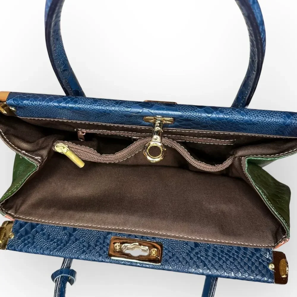 NWT Vintage Giada Pelle Italian‎ Embossed Brown Leather Purse Bag Deadstock - Picture 12 of 12